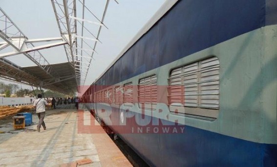 First BG passenger train with 6 bogies arrives in Tripura at 120 KM / HR First BG passenger train with 6 bogies arrives in Tripura at 120 KM / HR